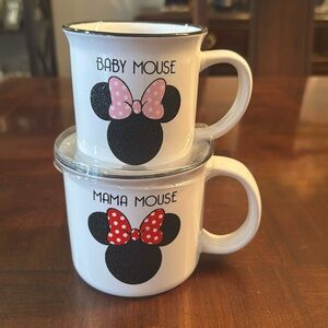Disney Big and Little Minnie Mouse Mama Mouse Baby Mouse Cup Set